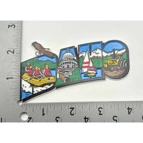 Idaho State Mural Refrigerator Magnet Rafting Capitol Sailing Farming - Picture 3 of 7